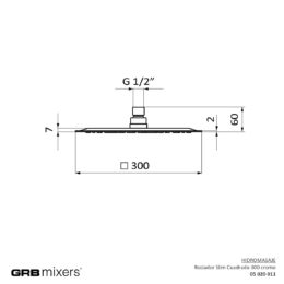 Deszczownia kwadratowa Slim 300x300 mm Nie dotyczy 05020011