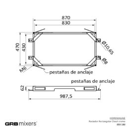 Deszczownia Cloud 500x900 mm Nie dotyczy 059180