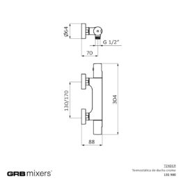 Bateria termostatyczna natryskowa Tender 131900