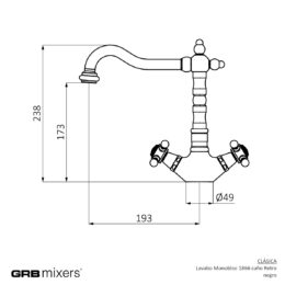 Bateria umywalkowa Retro 1866 Monobloc Classical 211720