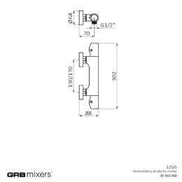 Bateria termostatyczna natryskowa E-Plus 35310350