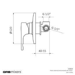 Bateria podtynkowa 1-drożna Tender 40047100