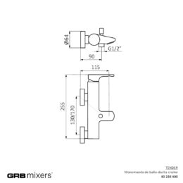 Bateria wannowo-natryskowa Tender 40228400