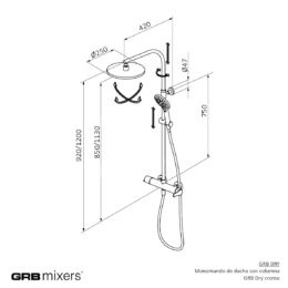 Zestaw natryskowy GRB Dry 40440400TL