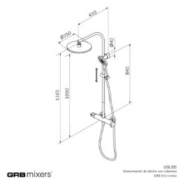 Zestaw natryskowy GRB Dry 40440400XL