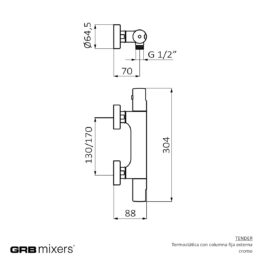 Kolumna prysznicowa do baterii termostatycznej Tender 40452400