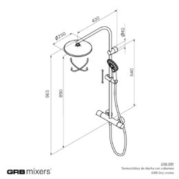 Zestaw natryskowy termostatyczny GRB Dry 44435440