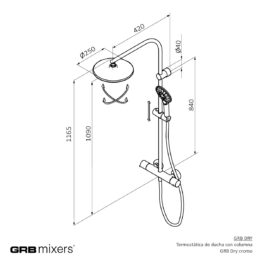 Zestaw natryskowy termostatyczny GRB Dry 44435440XL