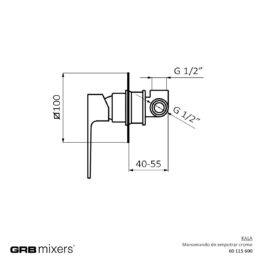 Bateria podtynkowa 1-drożna (komplet) Kala 60115600