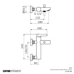 Bateria wannowo-natryskowa Axis 74224740