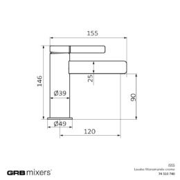 Bateria umywalkowa Axis 74510740