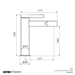 Bateria umywalkowa XL Axis 74540740