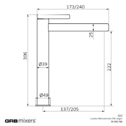 Bateria umywalkowa XXL Axis 74550742