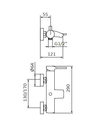 Bateria wannowo-natryskowa (bez oprzyrządowania) Biały Epoxy - Time - 47207411 - obrazek 2