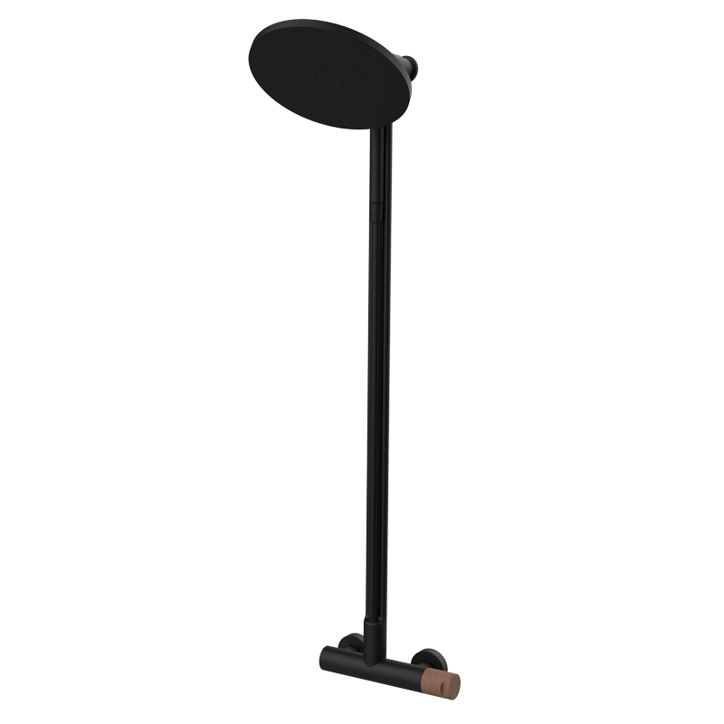 Zestaw natryskowy GYRO Czarny-Nogal (kolumna stała) - Cool - 90699929