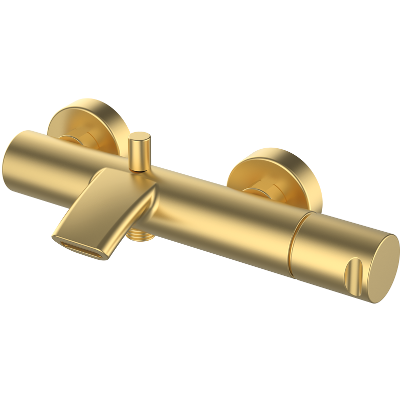 Bateria wannowo-natryskowa EterNice Szczotkowane Złoto PVD - Cool- 90208988 z zestawem