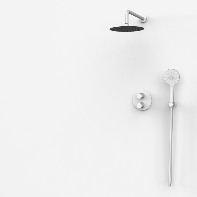 Zestaw podtynkowy termostatyczny 2-drożny Biały Epoxy- TIME - 07047511