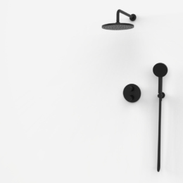 Zestaw podtynkowy termostatyczny 2-drożny Czarny Epoxy - TIME - 07047522