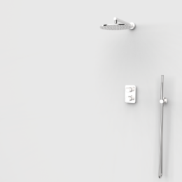 Zestaw podtynkowy termostatyczny 2-drożny Stal EterNice PVD - NAVA- 07066593