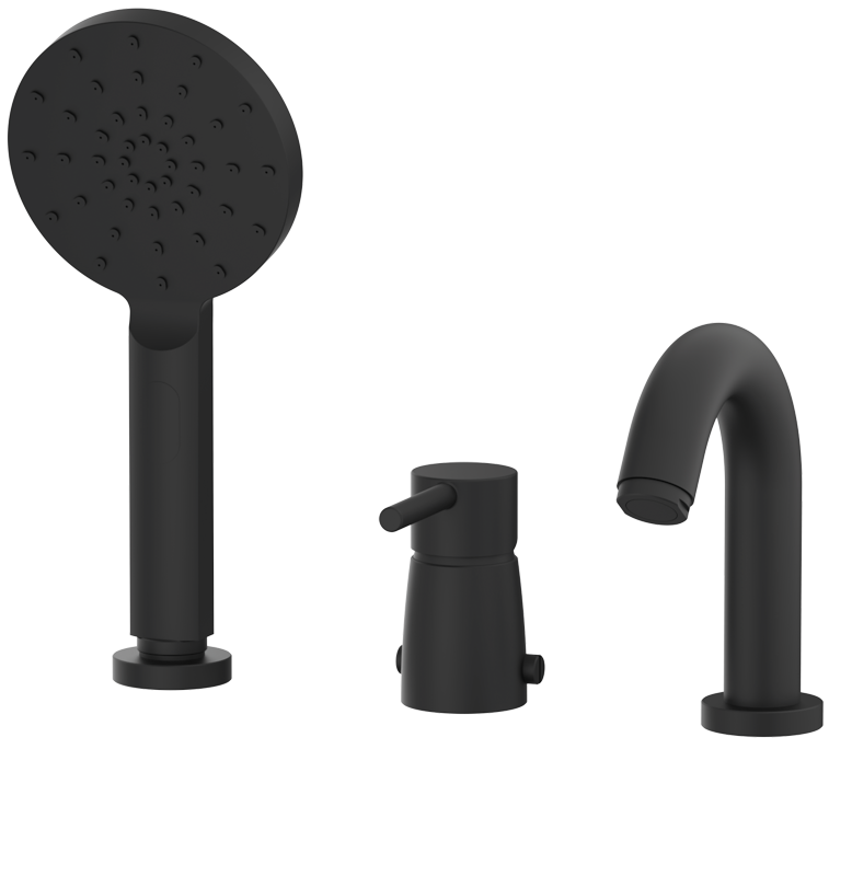 Bateria wannowa stojąca Czarny Epoxy - TIME - 46232462