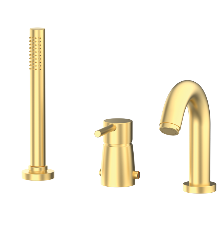 Bateria wannowa stojąca Złoto Szczotkowane EterNice PVD - TIME - 46232488