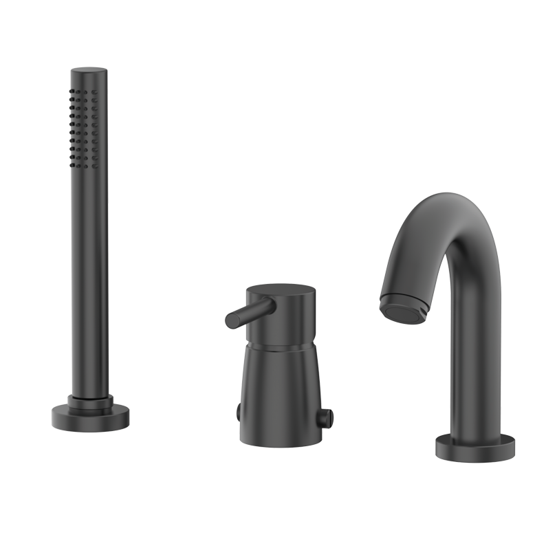 Bateria wannowa stojąca Metal Czarny EterNice PVD - TIME - 46232492