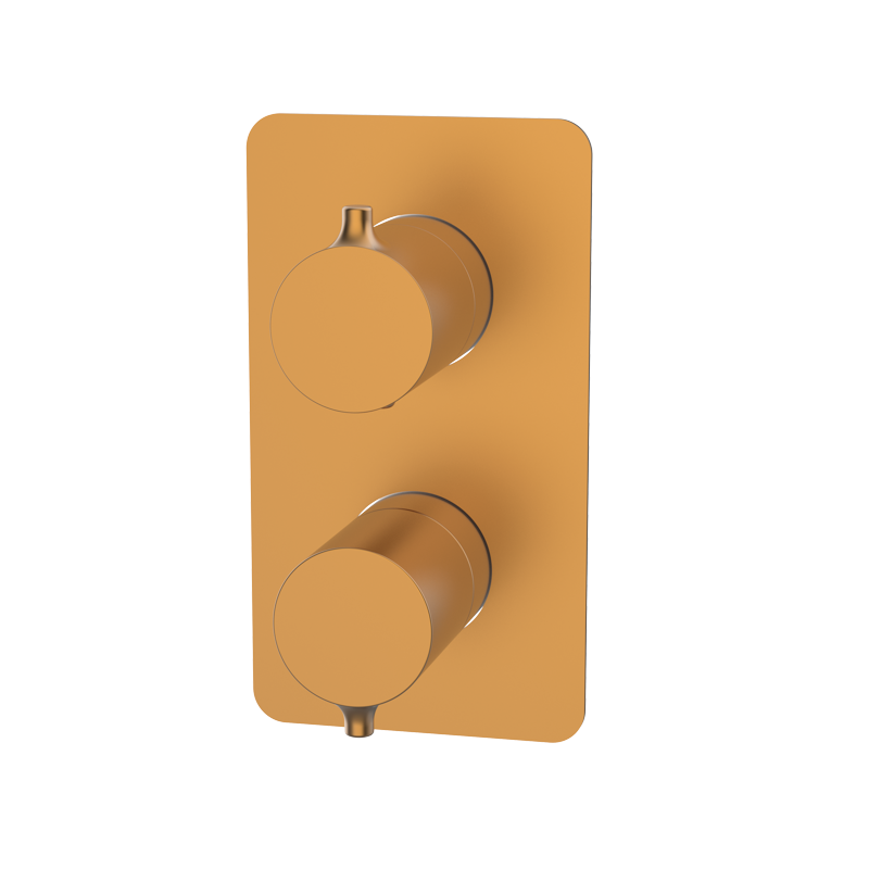 Bateria podtynkowa termostatyczna 3-drożna Miedź EterNice (komplet) - TIME - 47133455