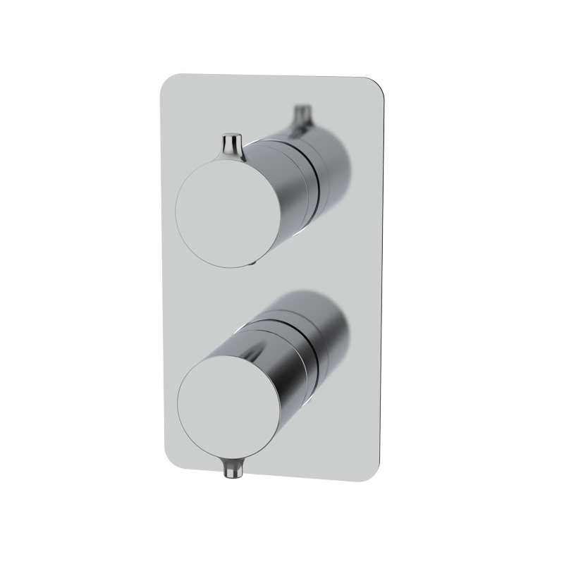 Bateria podtynkowa termostatyczna 3-drożna Chrom (komplet) - TIME - 47133470
