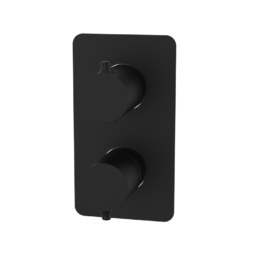 Bateria podtynkowa termostatyczna 2-drożna Czarny Epoxy (komplet) - TIME - 47123472