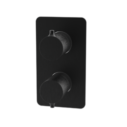 Bateria podtynkowa termostatyczna 2-drożna Metal Czarny EterNice (komplet) - TIME - 47123492