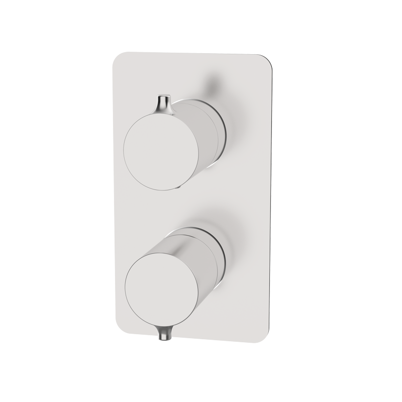 Bateria podtynkowa termostatyczna 1-drożna Stal EterNice (komplet) - TIME - 47113493