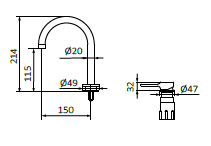 Bateria umywalkowa Stal EterNice PVD Isola - TIME - 47300193 - obrazek 3