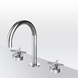 Bateria umywalkowa 3-otworowa Chrom Isola - TIME - 47300200