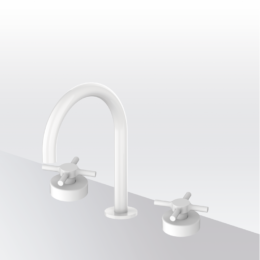 Bateria umywalkowa 3-otworowa Biały Epoxy Isola - TIME - 47300211