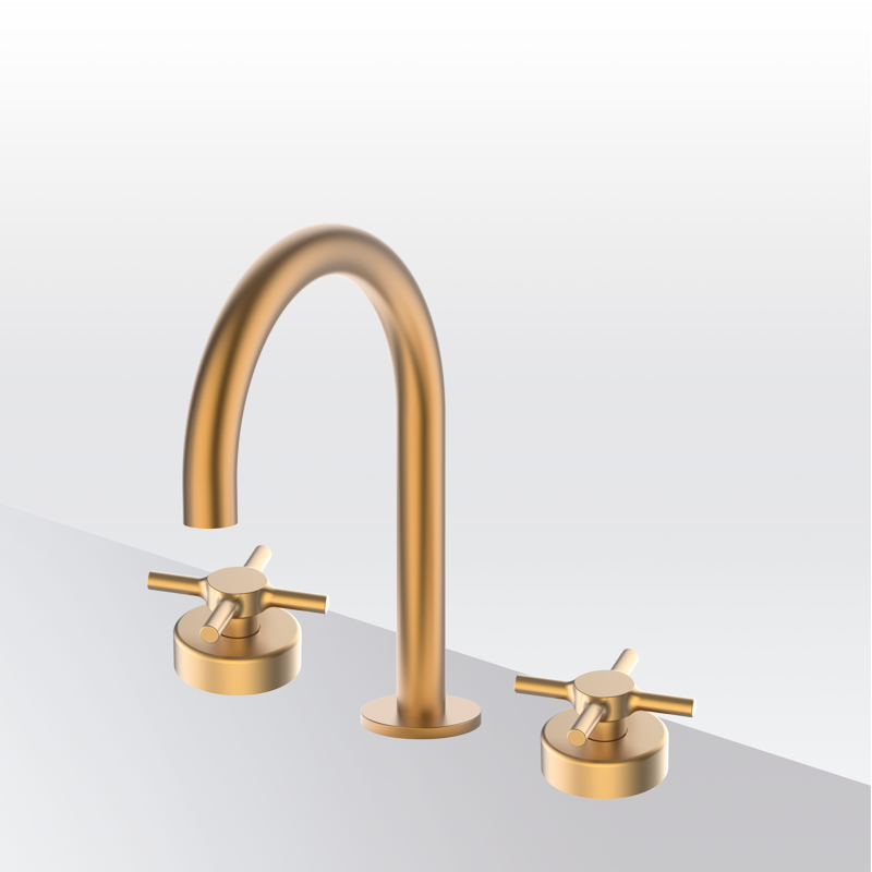 Bateria umywalkowa 3-otworowa Miedź EterNice PVD Isola - TIME - 47300255