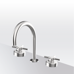 Bateria umywalkowa 3-otworowa Stal EterNice PVD Isola - TIME - 47300293