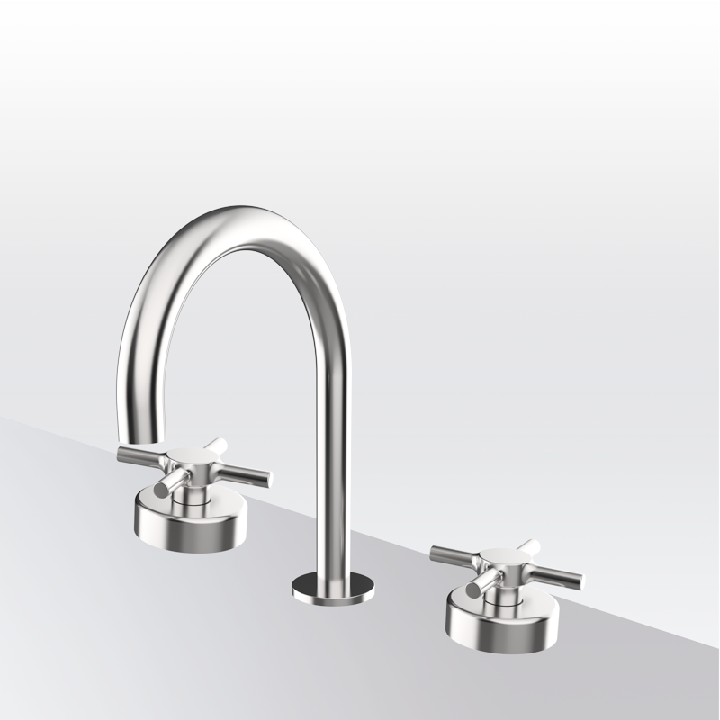 Bateria umywalkowa 3-otworowa Stal EterNice PVD Isola - TIME - 47300293