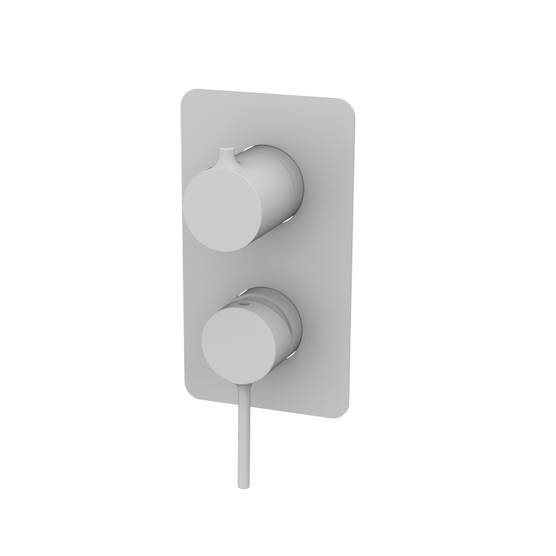 Bateria podtynkowa z przełącznikiem 3-drożna Biały Epoxy - TIME - 47345471