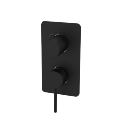 Bateria podtynkowa z przełącznikiem 3-drożna Czarny Epoxy - TIME - 47345472