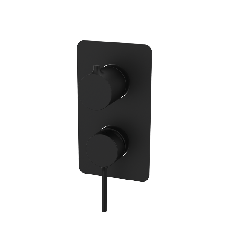Bateria podtynkowa z przełącznikiem 3-drożna Czarny Epoxy - TIME - 47345472