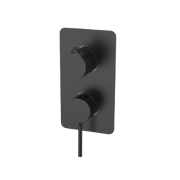Bateria podtynkowa z przełącznikiem 2-drożna Czarny Metal EterNice - TIME - 47335492