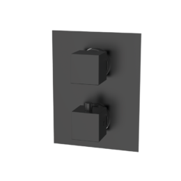 Bateria podtynkowa termostatyczna 3-drożna Metal Czarny EterNice PVD - KALA - 50130592