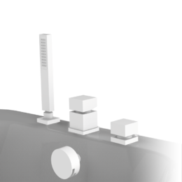 Bateria wannowa stojąca (3-otworowa) Biały Epoxy - KALA - 60231611