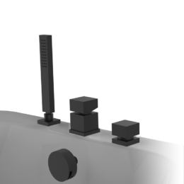 Bateria wannowa stojąca (3-otworowa) Czarny Epoxy - KALA - 60231622