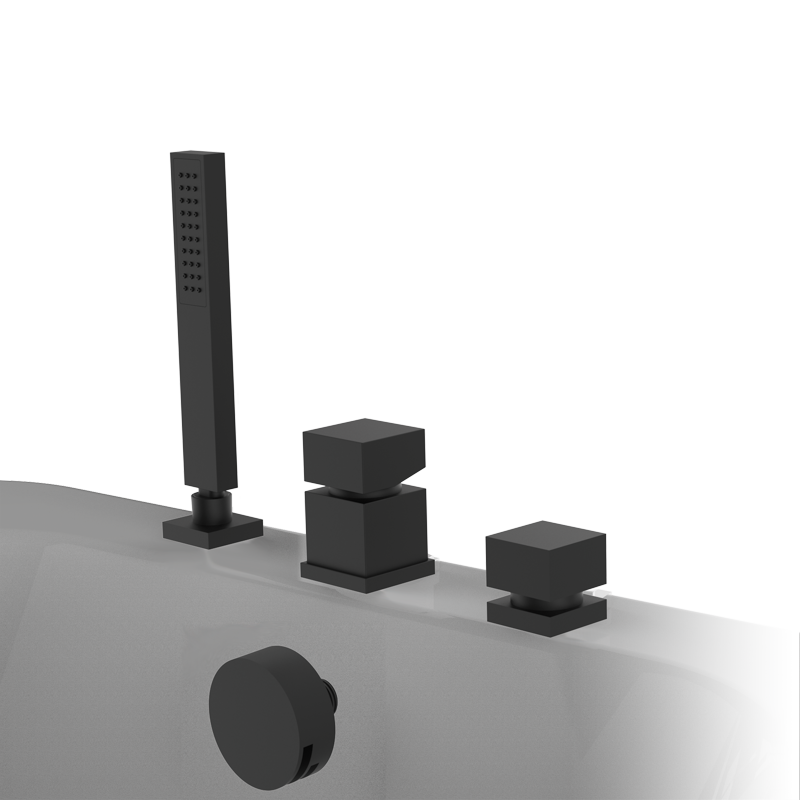 Bateria wannowa stojąca (3-otworowa) Czarny Epoxy - KALA - 60231622