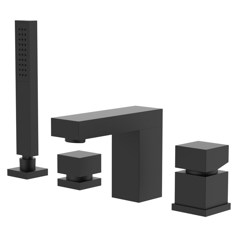 Bateria wannowa stojąca (4-otworowa) Czarny Epoxy - KALA - 60233622