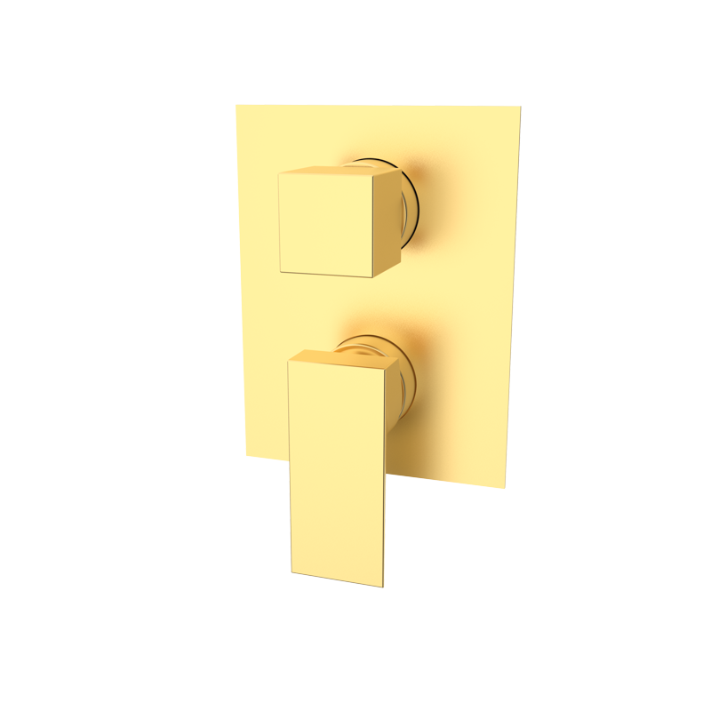 Bateria podtynkowa z przełącznikiem 2-drożna Złoto Szczotkowane EterNice PVD - KALA - 60345288