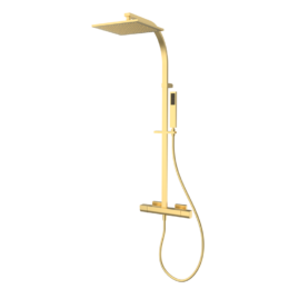 Zestaw natryskowy z kolumną natryskową Złoto Szczotkowane EterNice PVD - KALA - 60413688
