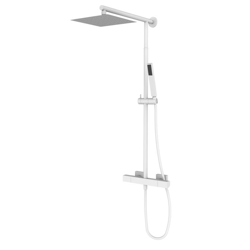 Zestaw natryskowy termostatyczny teleskopowy Biały Epoxy - KALA - 60445602TLC