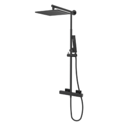 Zestaw natryskowy termostatyczny teleskopowy Metal Czarny EterNice PVD - KALA - 60445692TLC